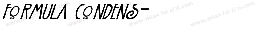 formula condens字体转换